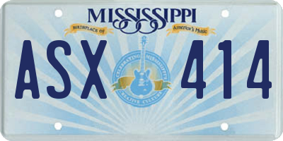 MS license plate ASX414