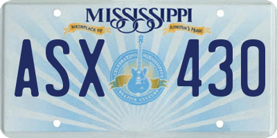 MS license plate ASX430