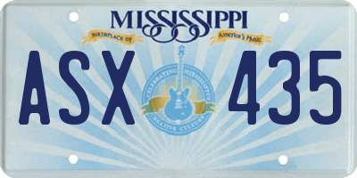 MS license plate ASX435