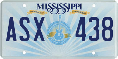 MS license plate ASX438