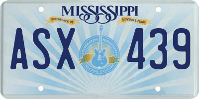 MS license plate ASX439