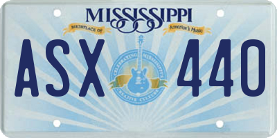 MS license plate ASX440