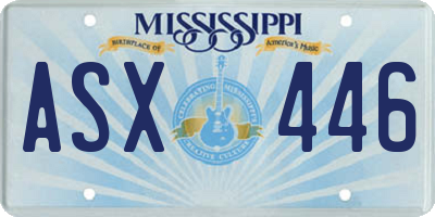 MS license plate ASX446