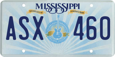 MS license plate ASX460