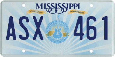 MS license plate ASX461