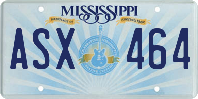 MS license plate ASX464