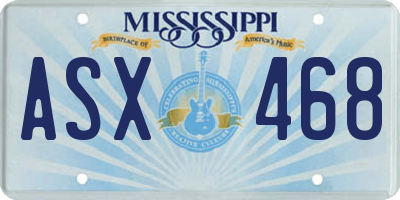 MS license plate ASX468