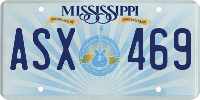 MS license plate ASX469