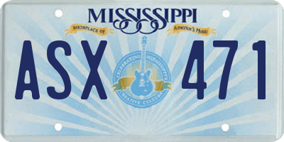 MS license plate ASX471