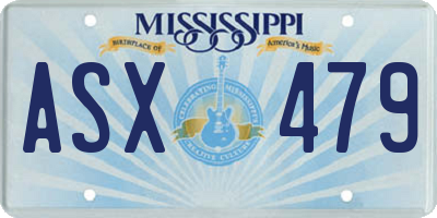 MS license plate ASX479