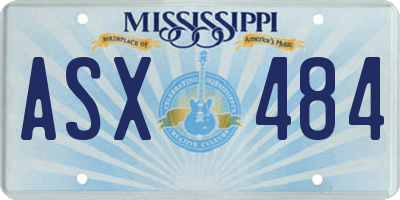 MS license plate ASX484
