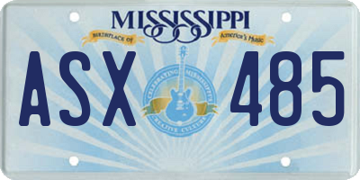 MS license plate ASX485