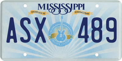 MS license plate ASX489