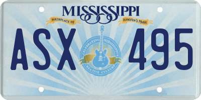 MS license plate ASX495