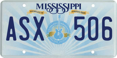 MS license plate ASX506