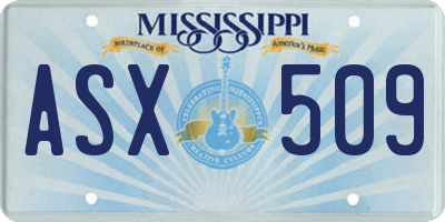 MS license plate ASX509