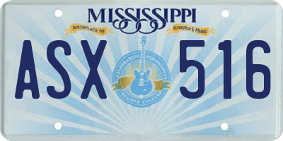 MS license plate ASX516