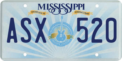 MS license plate ASX520