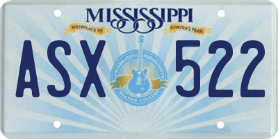MS license plate ASX522
