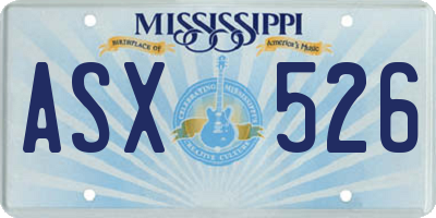 MS license plate ASX526