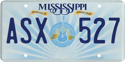 MS license plate ASX527