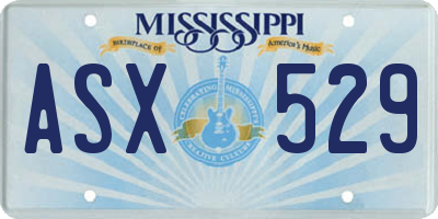 MS license plate ASX529