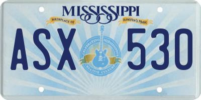 MS license plate ASX530