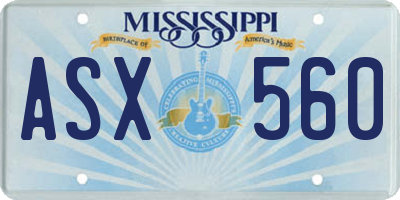 MS license plate ASX560