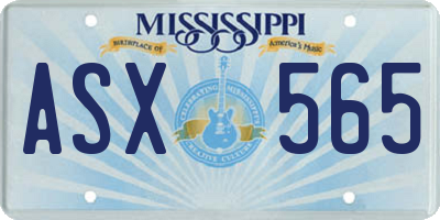 MS license plate ASX565