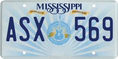 MS license plate ASX569