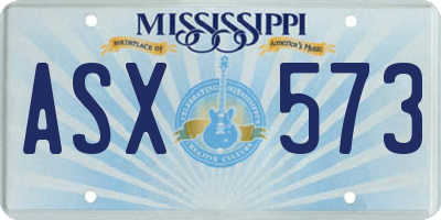 MS license plate ASX573