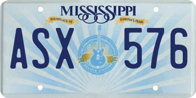 MS license plate ASX576