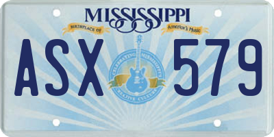 MS license plate ASX579