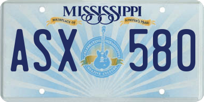 MS license plate ASX580