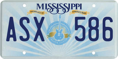 MS license plate ASX586