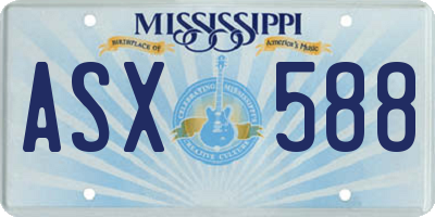 MS license plate ASX588