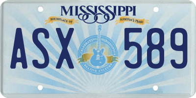 MS license plate ASX589