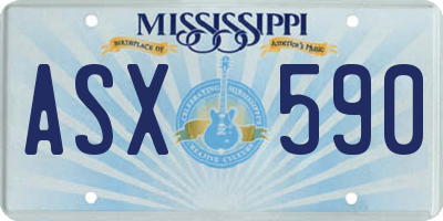MS license plate ASX590