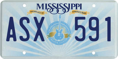 MS license plate ASX591