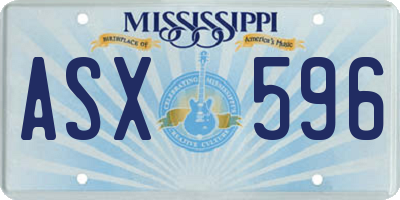MS license plate ASX596