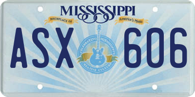 MS license plate ASX606