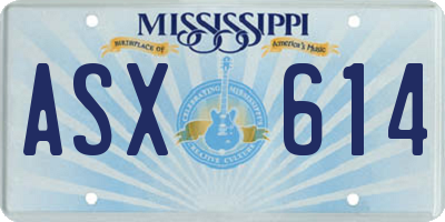 MS license plate ASX614