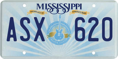 MS license plate ASX620