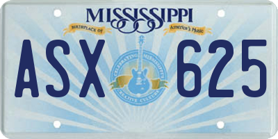 MS license plate ASX625