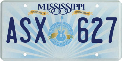 MS license plate ASX627