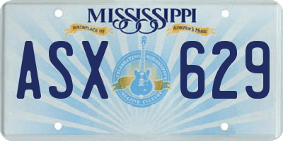 MS license plate ASX629