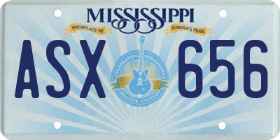 MS license plate ASX656