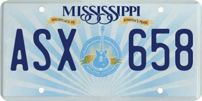 MS license plate ASX658