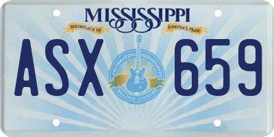 MS license plate ASX659