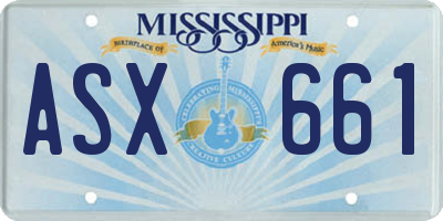 MS license plate ASX661